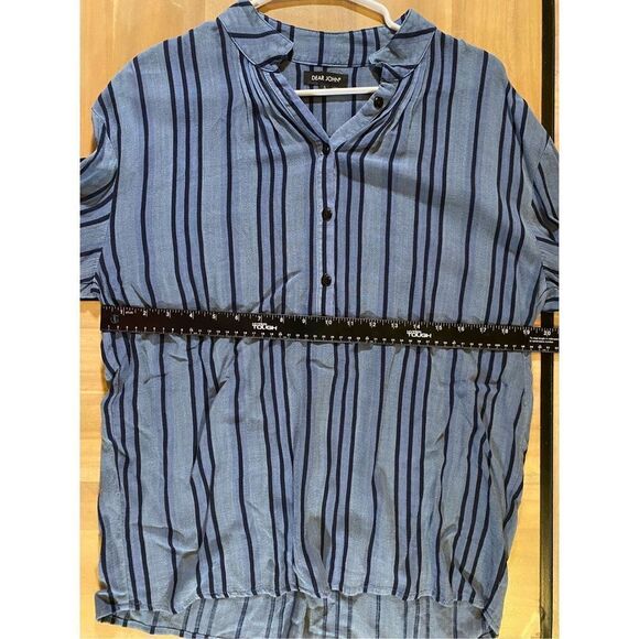 Dear John 3/4 Striped Button Up - Picture 5 of 6
